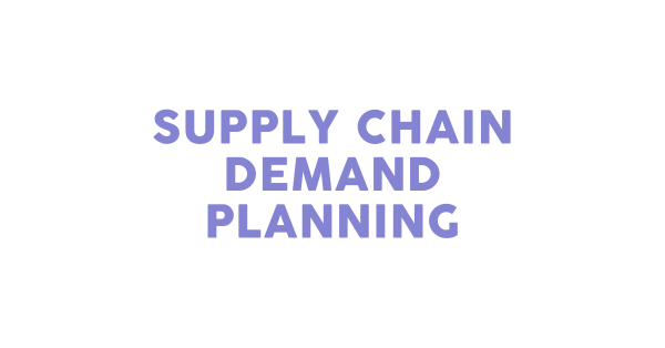 Supply Chain Demand Planning: FMCG Training Course 1